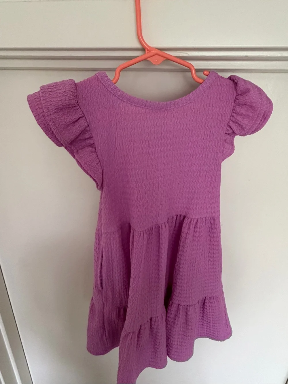 Old Navy Lavender Tiered Ruffle Sleeve Dress